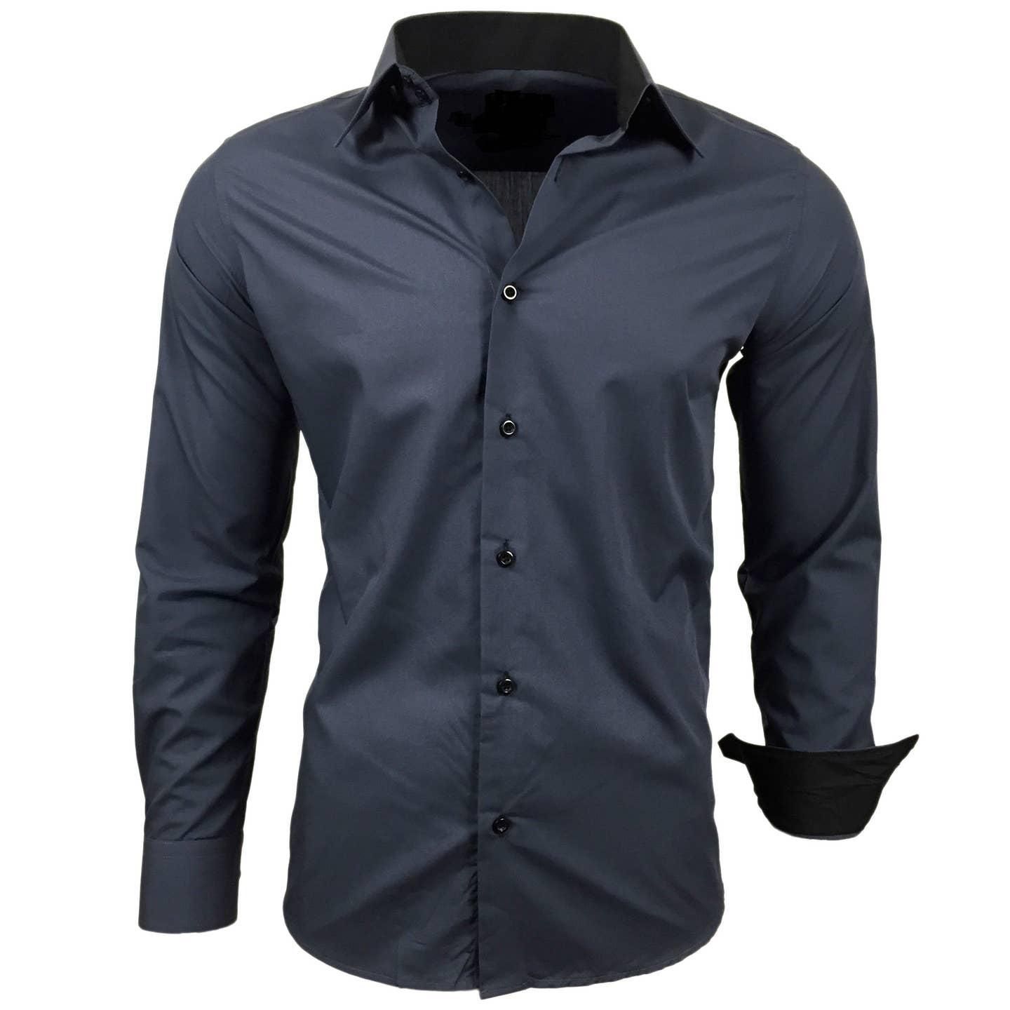 Chemise basique bicolore