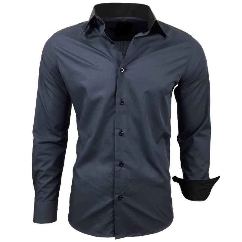 Chemise basique bicolore