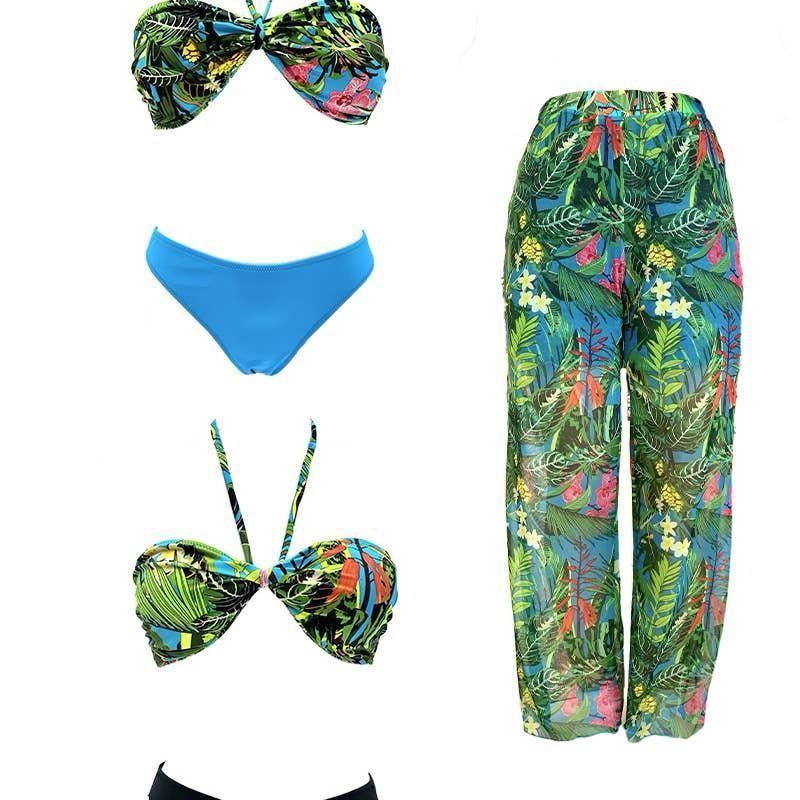 Maillot de bain Bikini bandeau + Pantalon de plage