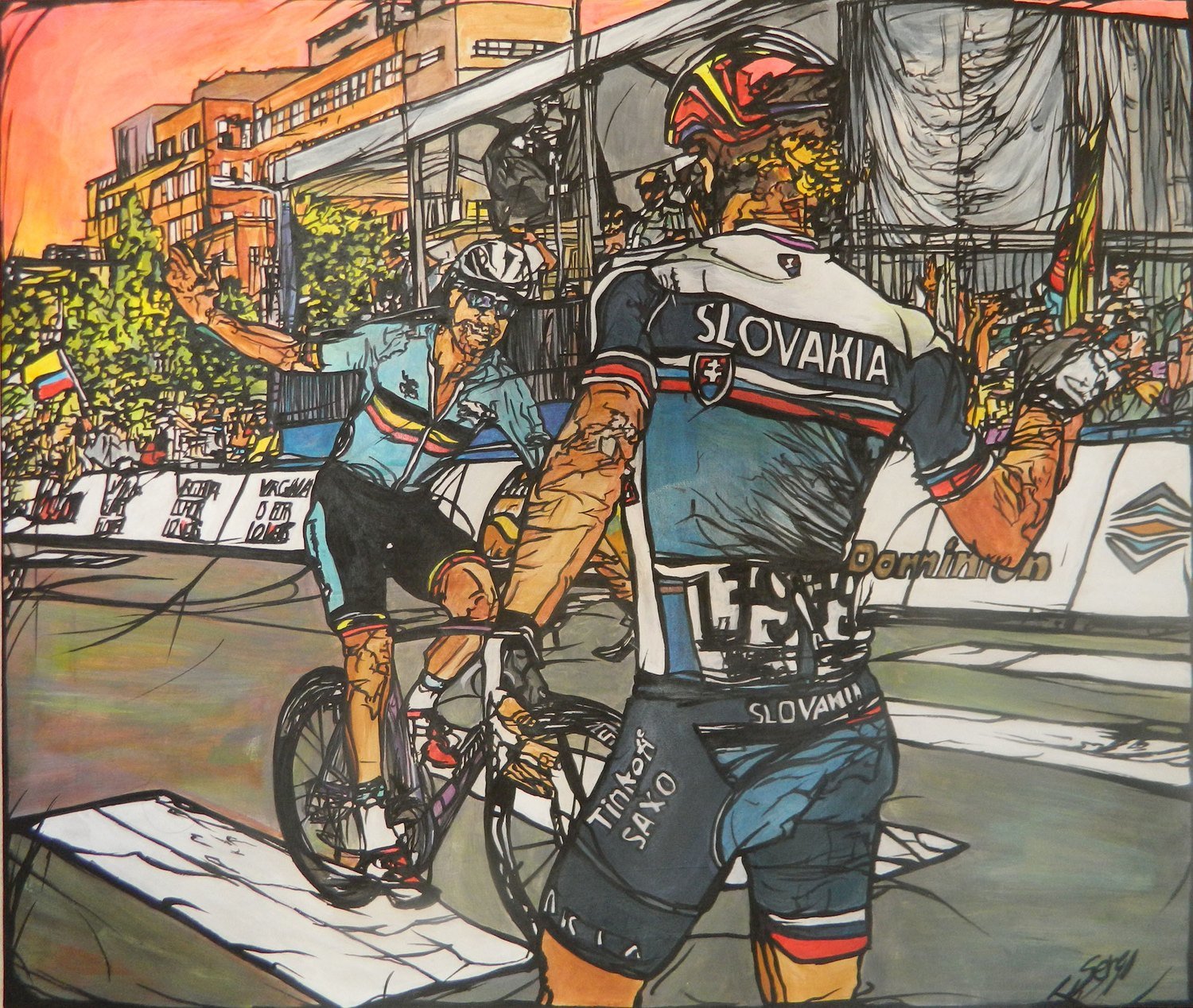 Emanuela Sergi - Giganti - Acrilico su tela 60x50