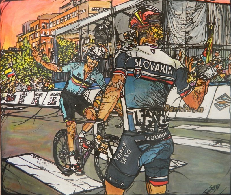 Emanuela Sergi - Giganti - Acrilico su tela 60x50