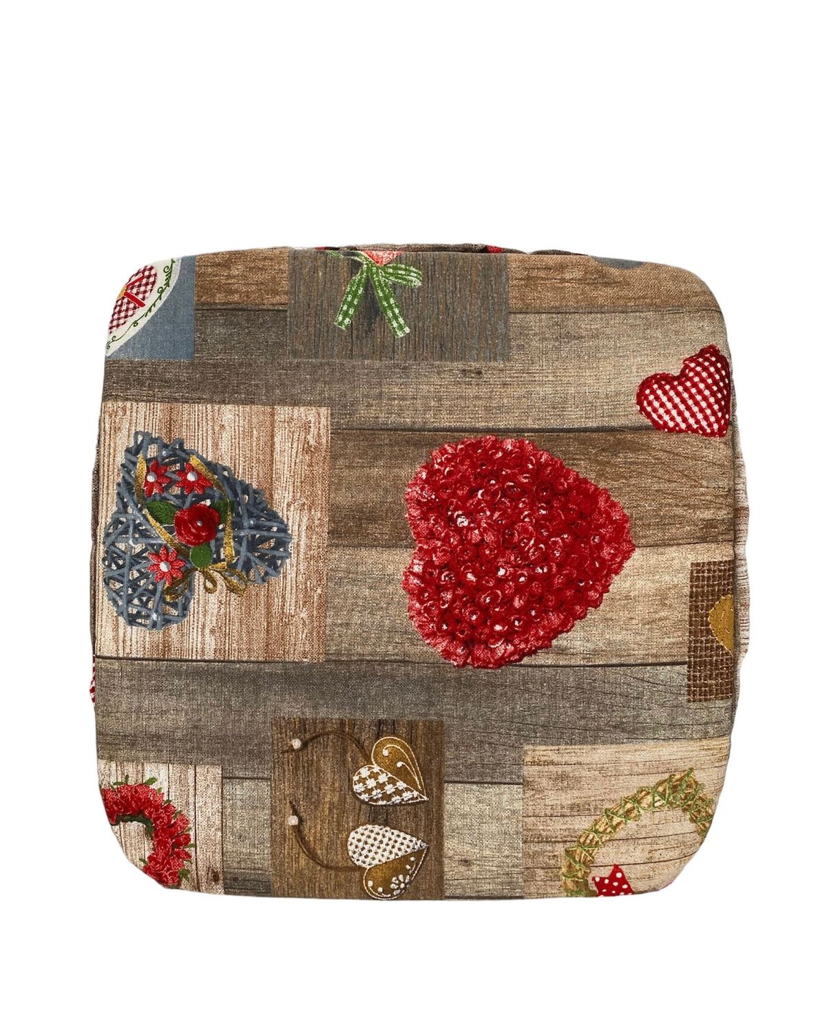 Cuscino coprisedia con elastico romantico cuore rosso