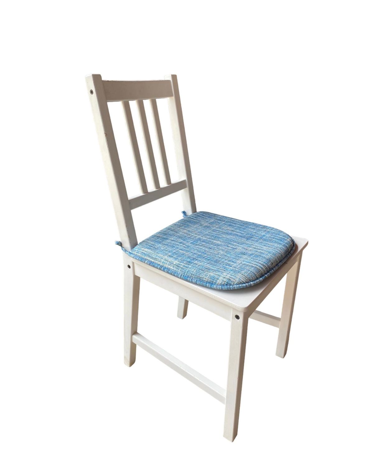 Cuscino coprisedia bordato graffio blu