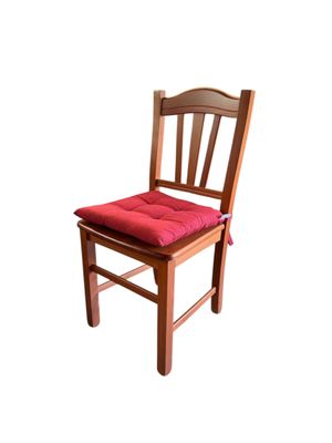 Cuscino Coprisedia Imbottito Soffice 40x40cm – Colore Rosso Trapuntato