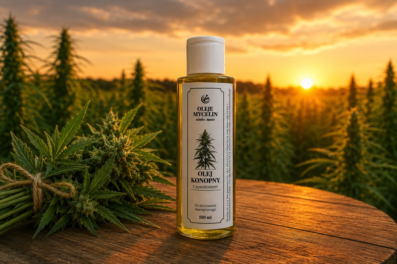 Olejek konopny z żywokostem 100 ml