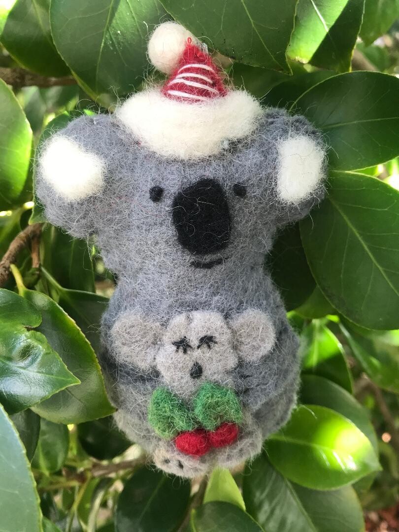 Koala and baby Christmas tree decoration