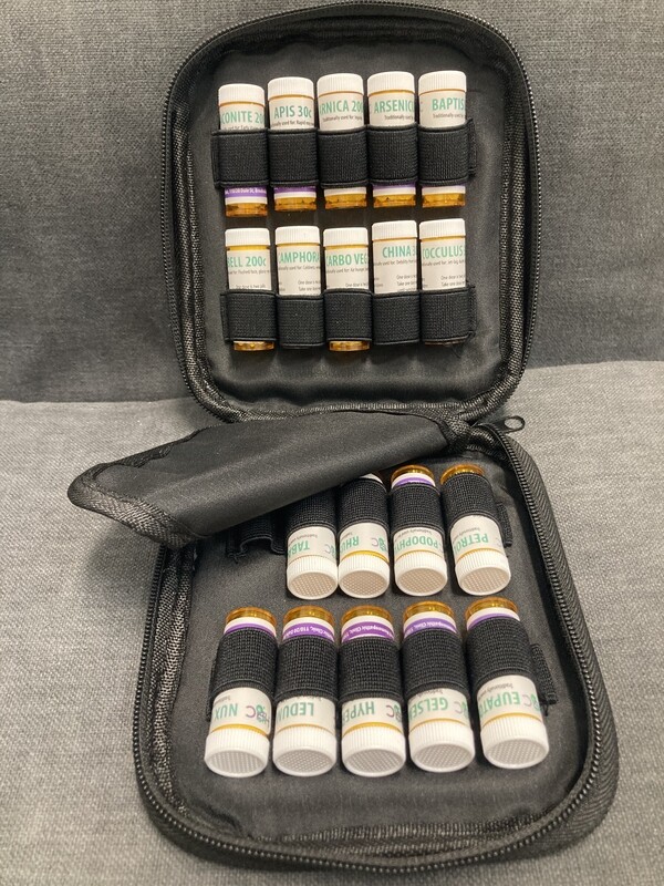 Travel Kit with Homeopathic Remedies (19 remedies)