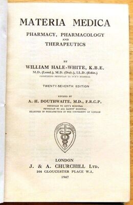 Materia medica: Pharmacy, pharmacology and therapeutics* (Douthwaite)