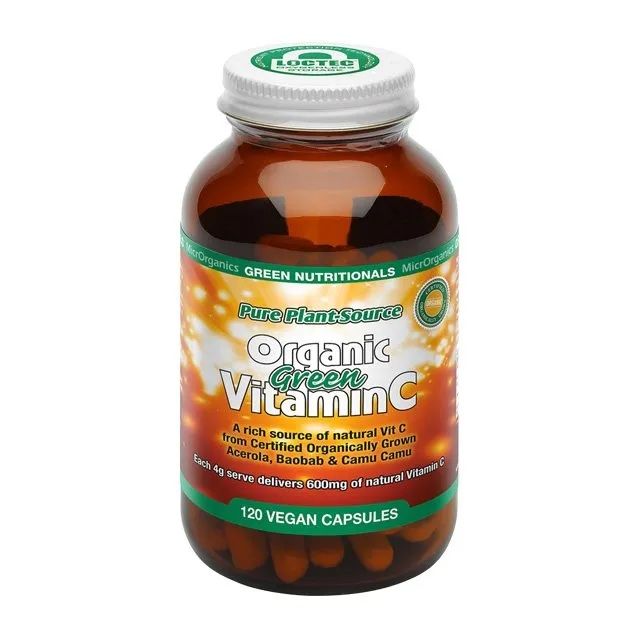 Organic GreenVITAMIN C - Green Nutritionals - 120 Vegan Capsules