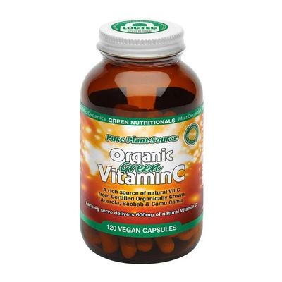 Organic GreenVITAMIN C - Green Nutritionals - 120 Vegan Capsules