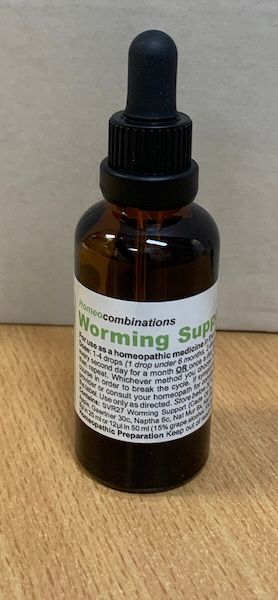 Worming Support Combination Homeopathic 25mL or 50mL