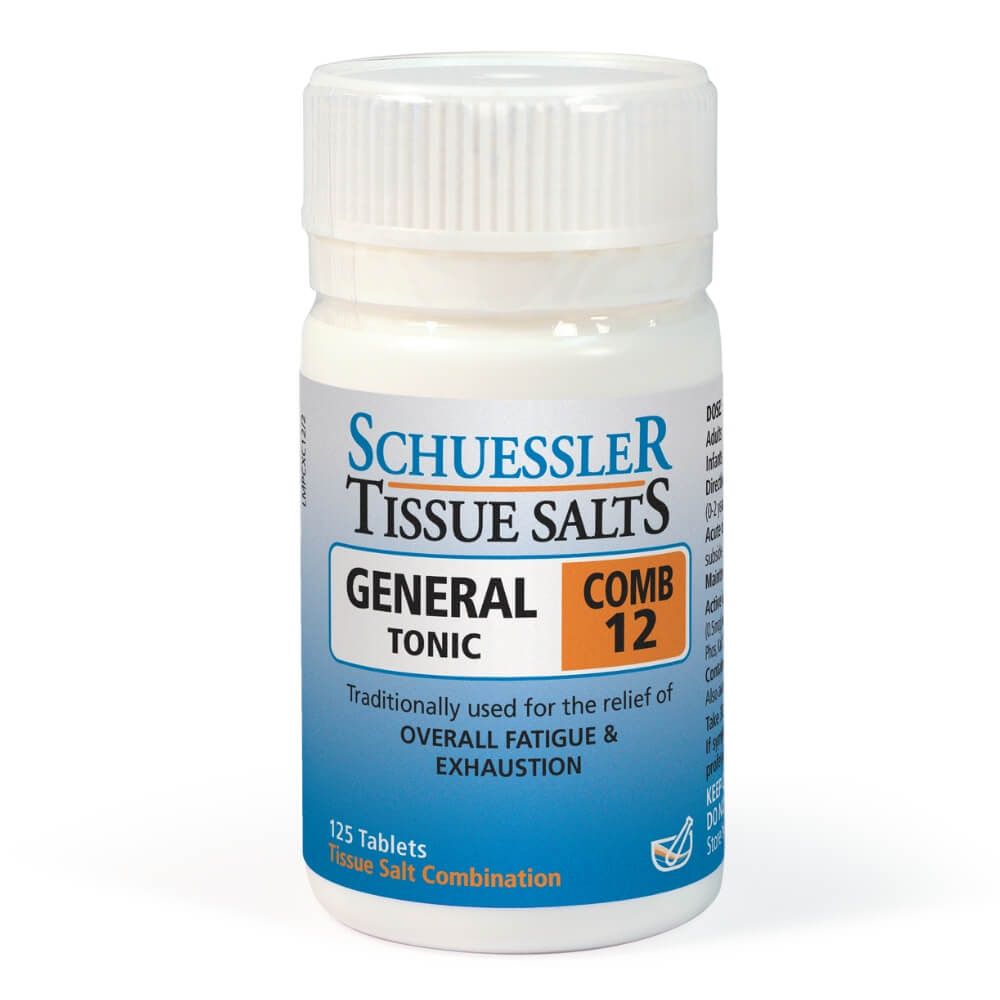 Schuessler Tissue Salts General Tonic Comb 12 - 125 Tablets