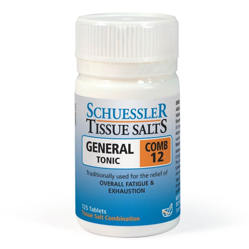 Schuessler Tissue Salts General Tonic Comb 12 - 125 Tablets