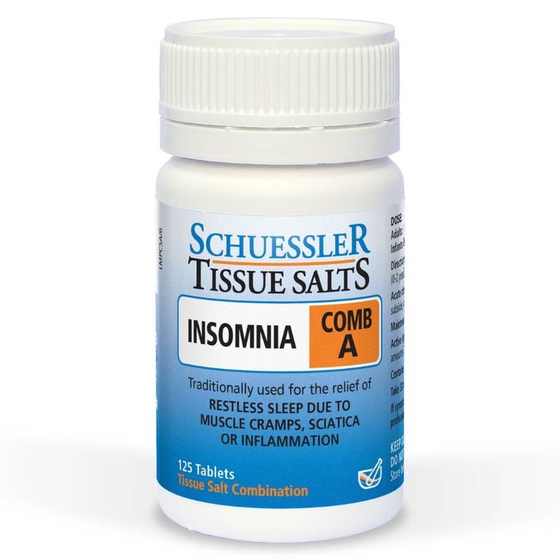 Schuessler Tissue Salts Insomnia Comb A - 125 Tablets
