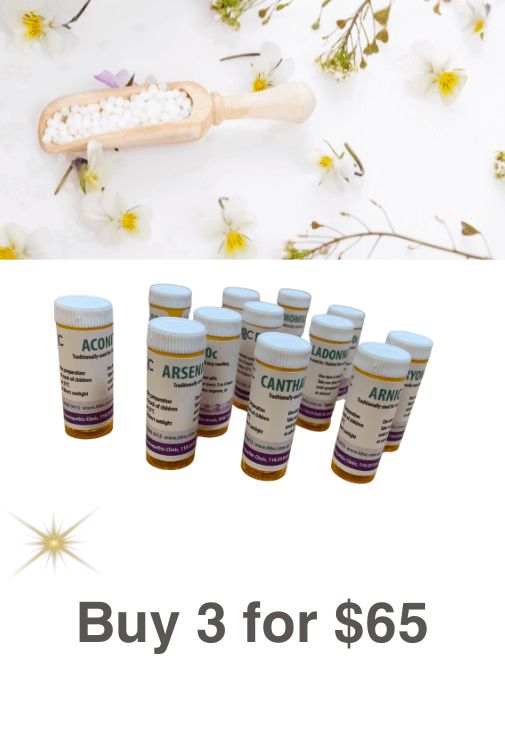 3 x Homeopathic Remedies Granules / Pilules each 8g