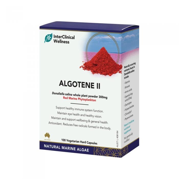 Algotene II - Red Marine Phytoplankton (100 vegetarian capsules)