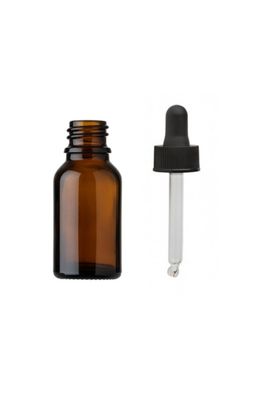 12 x Amber Glass Dropper Bottle 15ml