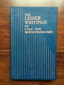 The lesser writings of Boenninghausen* (Author Bradford)