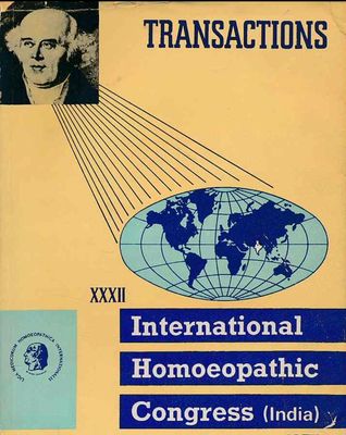 Transactions of the International Homoeopathic congress, 1967 of the International Homoeopathic League* (editor Chand)
