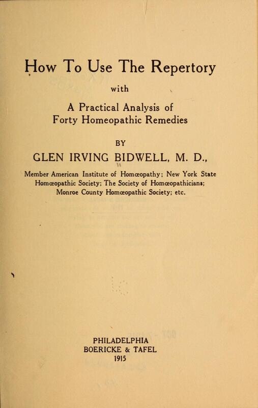 How to Use the Repertory* - Vintage 1915 Edition (Bidwell)