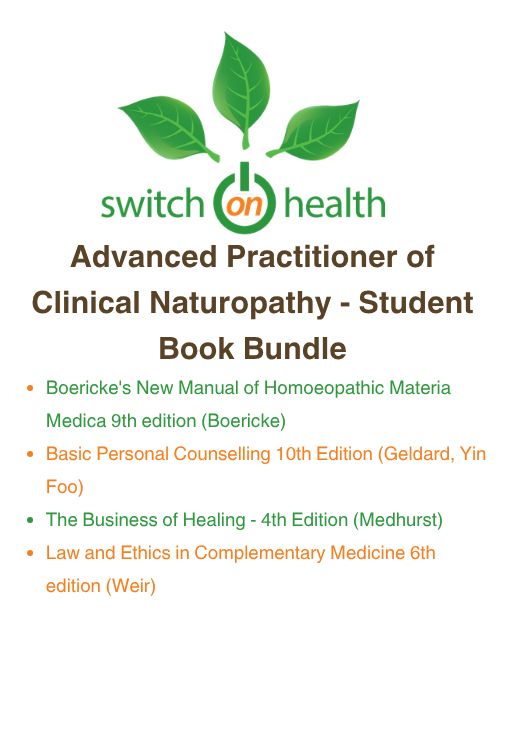 Switch on Health Student Book Bundle - Advanced Practitioner of Clinical Naturopathy