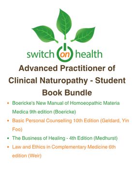 Switch on Health Student Book Bundle - Advanced Practitioner of Clinical Naturopathy
