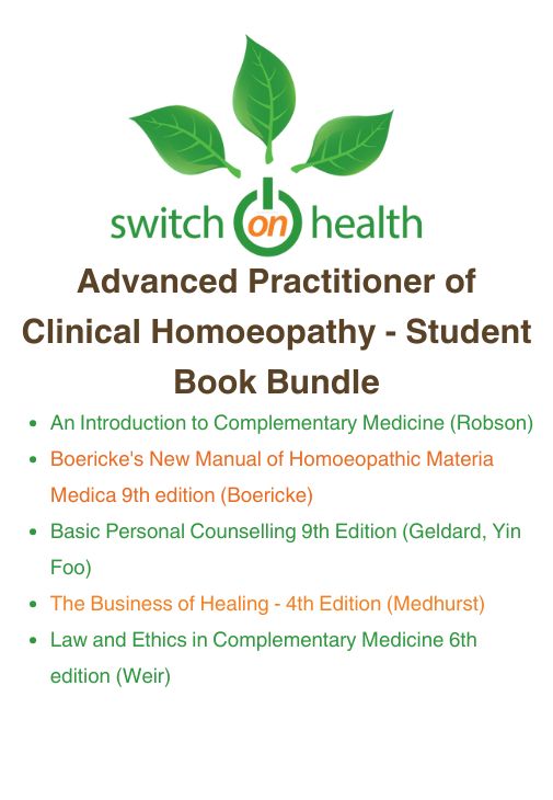 Switch on Health Student Book Bundle - Advanced Practitioner of Clinical Homoeopathy