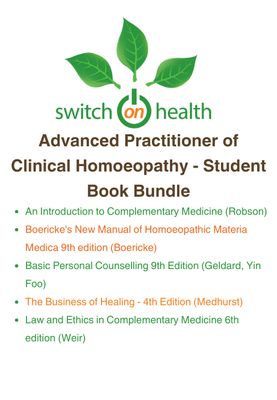 Switch on Health Student Book Bundle - Advanced Practitioner of Clinical Homoeopathy