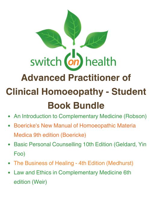 Switch on Health Student Book Bundle - Advanced Practitioner of Clinical Homoeopathy