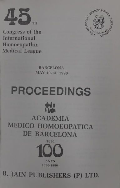 Proceedings 45th Congress of the International Homeopathic Medical league (1990)* (Academia)