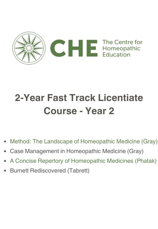CHE - The Centre for Homeopathic Education Student Book Bundle - 2-Year Fast Track Licentiate Course - Year 2