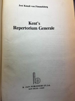 Kent's Repertorium Generale* (Kunzli von Fimmelsberg) - Signed by Author