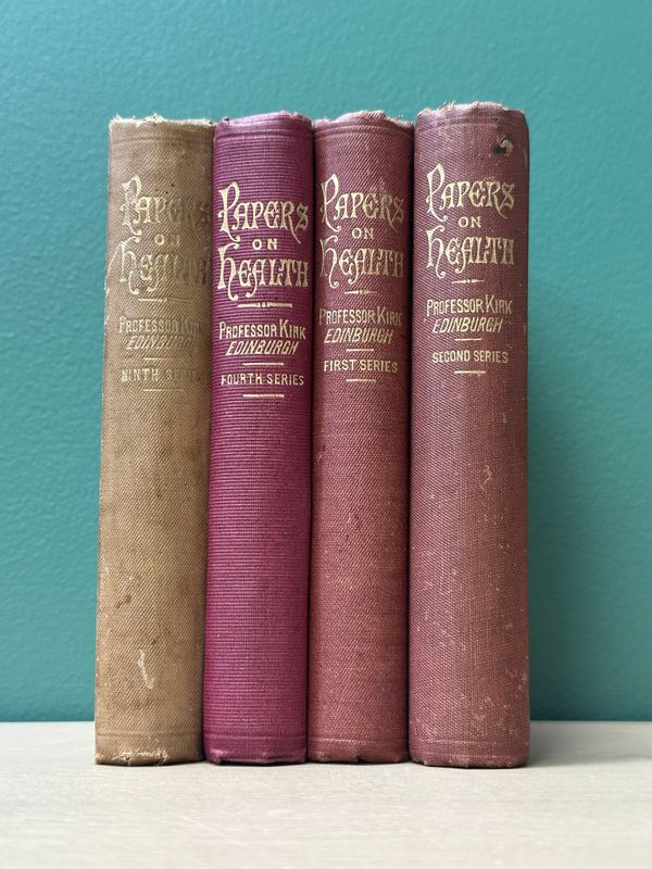 Papers on Health, Professor Kirk of Edinburgh. Bundle of 4 Vintage books 1894, 1915, 1924.* (Kirk)