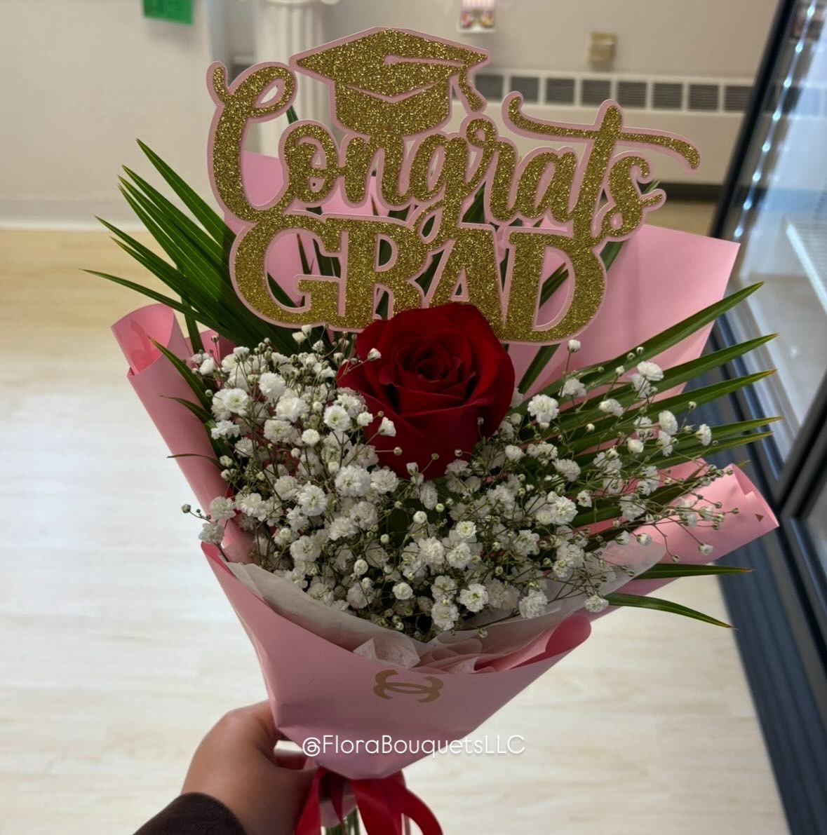 Congrats Grad - Single Rose