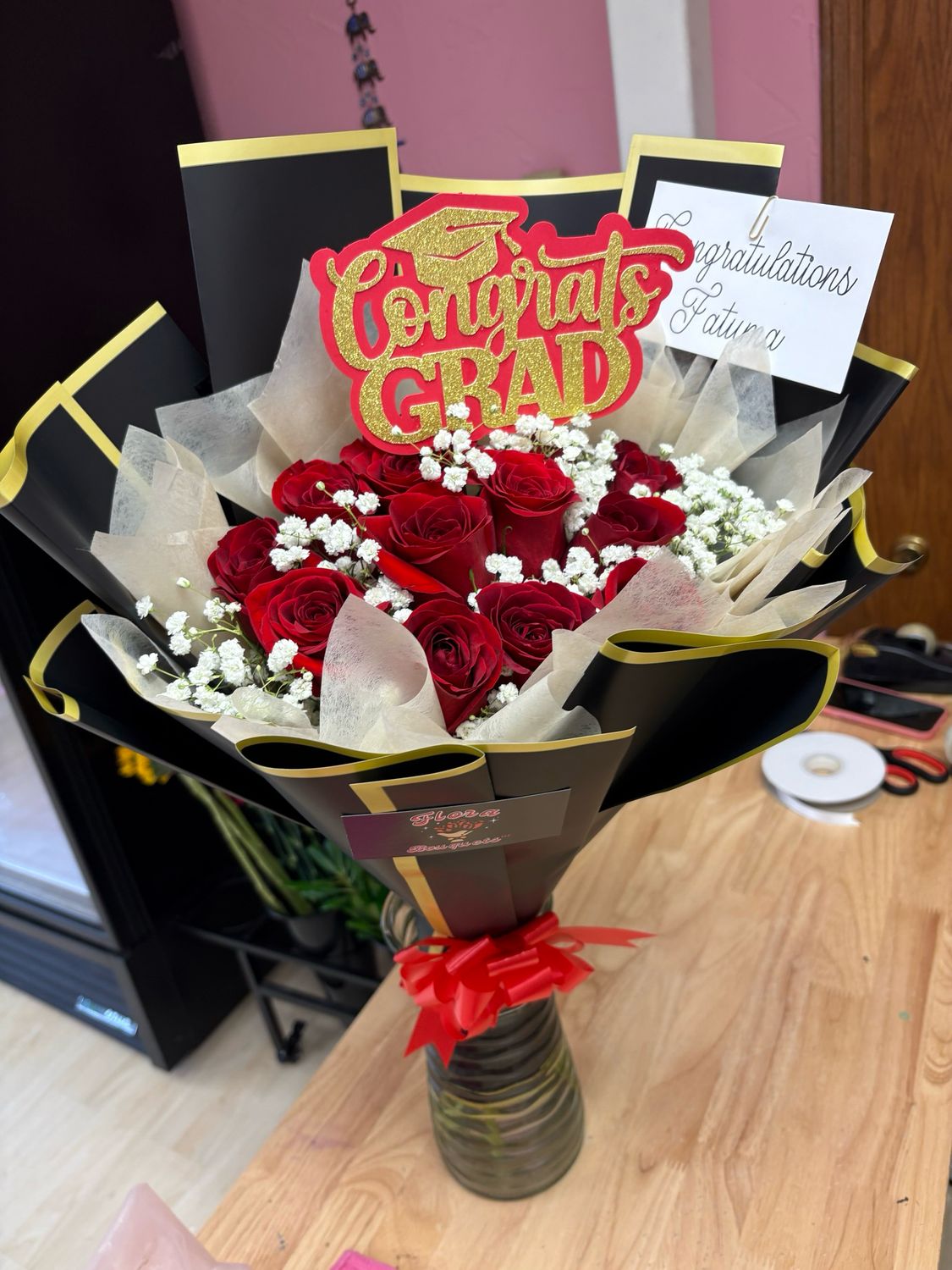 Congrats Grad - Red Rose Dozen