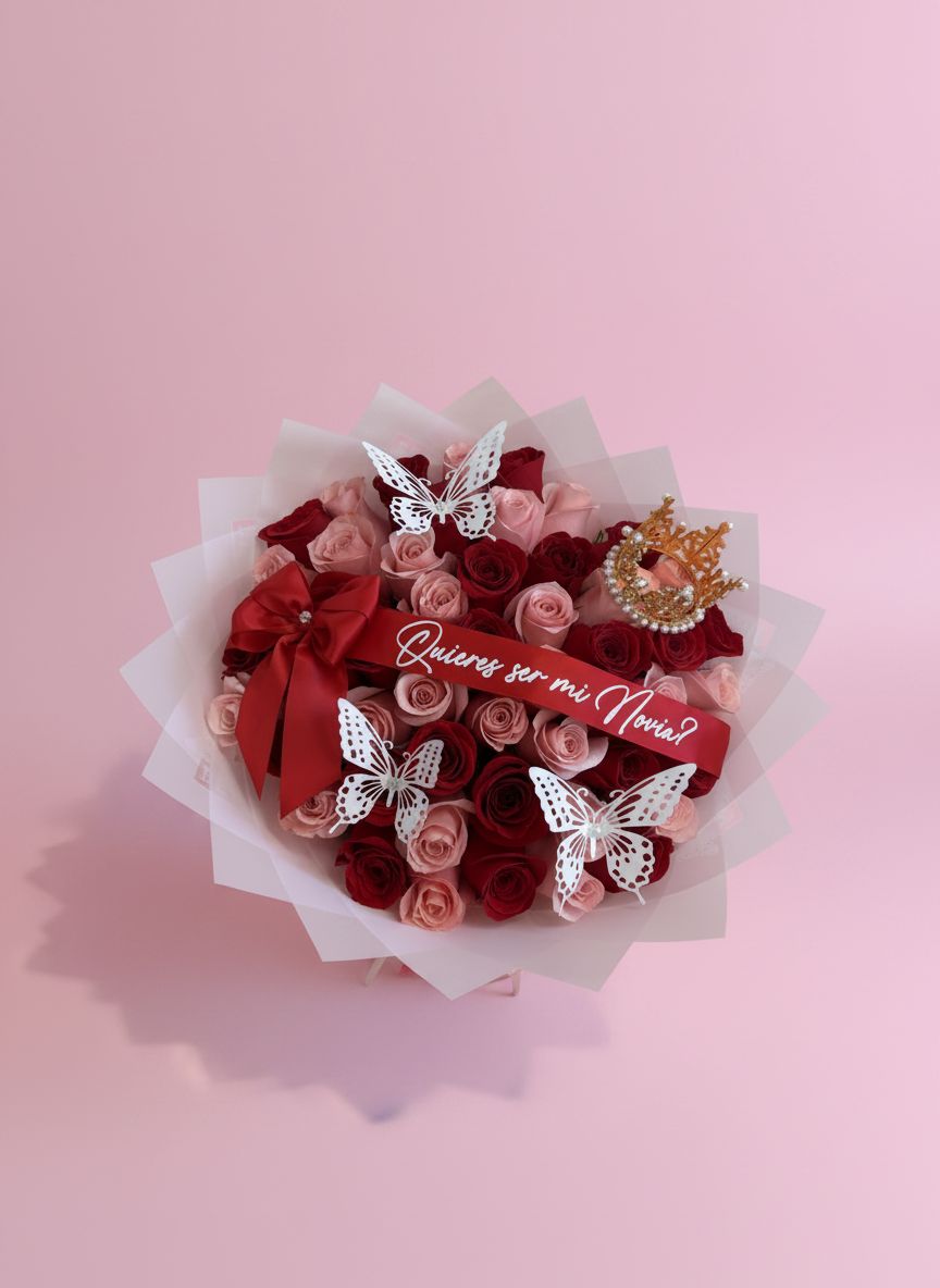 Red And Pink Roses - Be My Girlfriend?