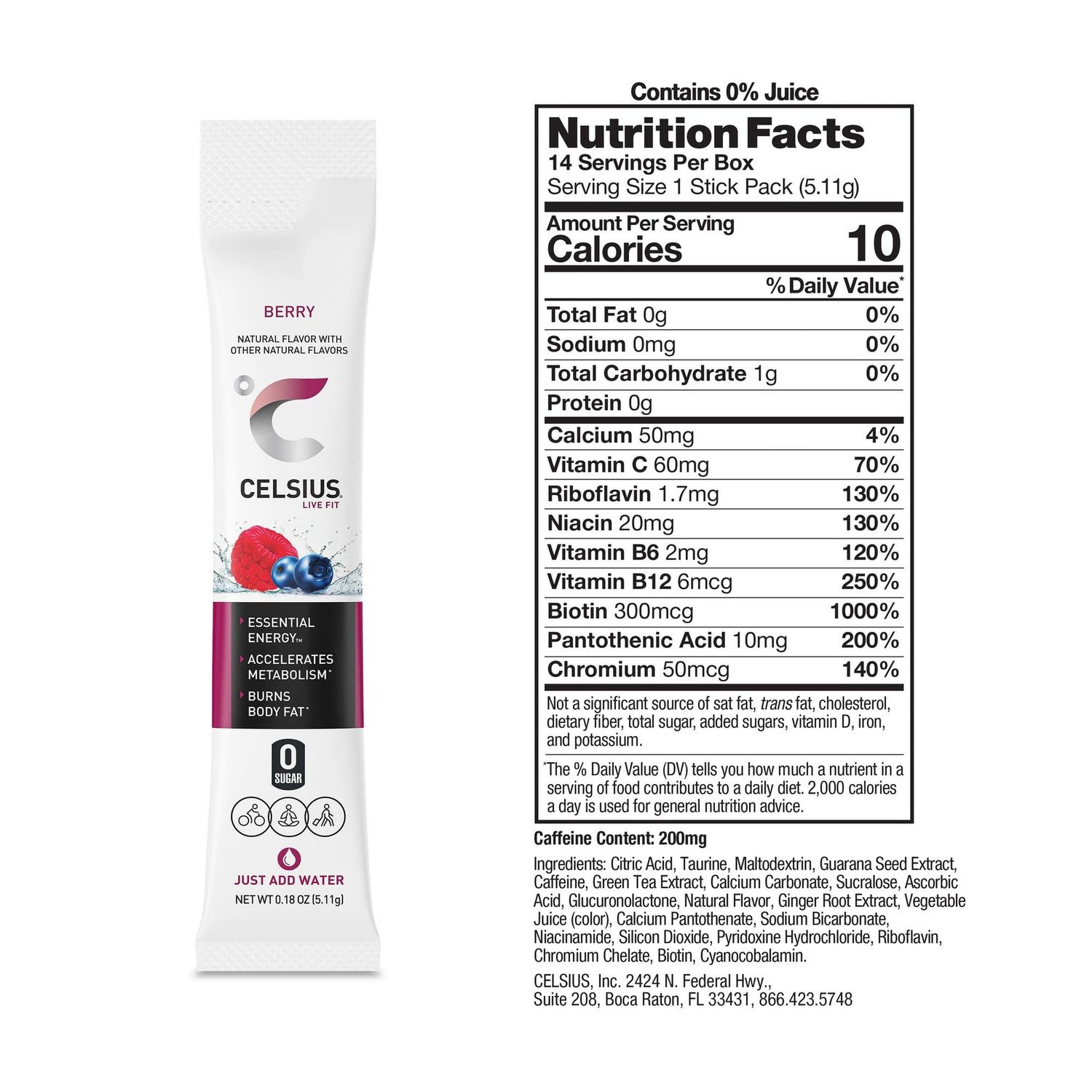 Celsius Wild Berry Single Stick