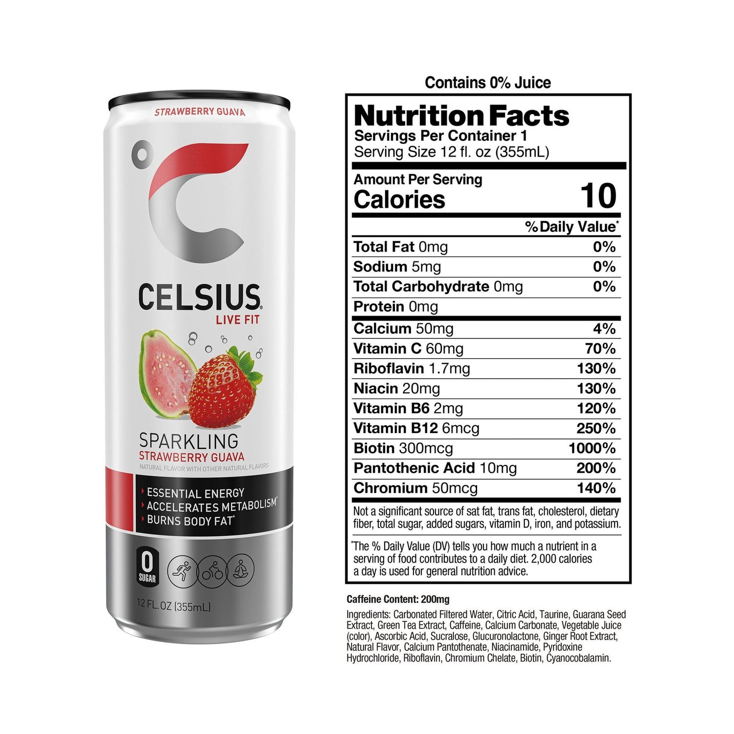 Celsius Strawberry Guava Single