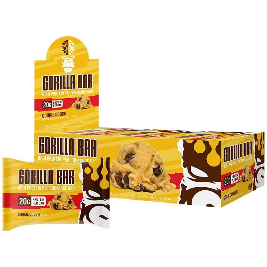 Gorilla Bar Cookie Dough Bar 12pk
