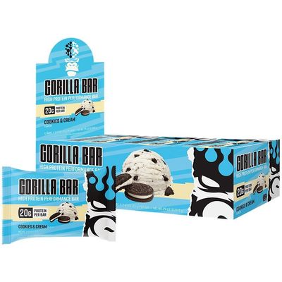 Gorilla Bar Cookies &amp; Cream Bar 12pk