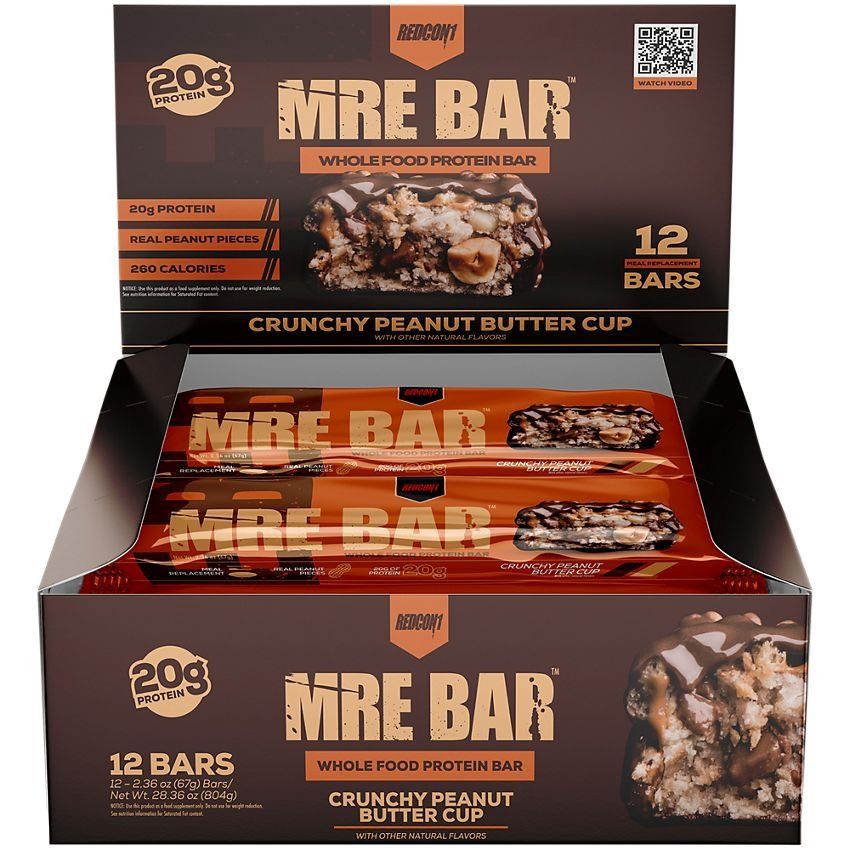MRE BARS CRUNCHY PB CUP 12PK