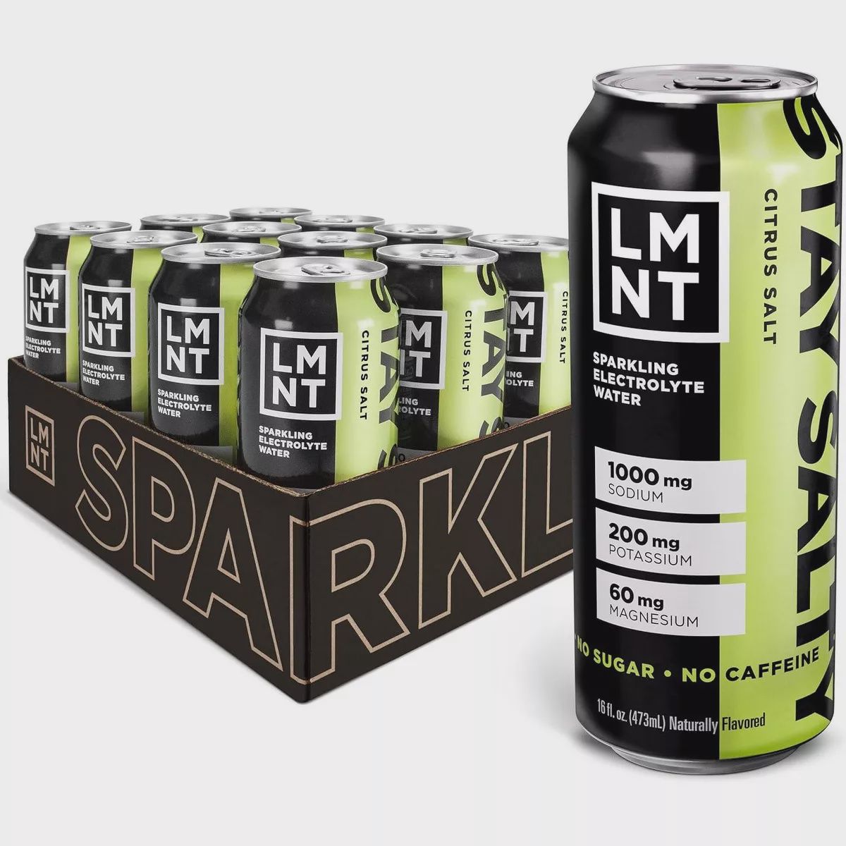 LMNT Sparkling Electrolyte Water, Flavor: Citrus, Pack Amount: 12 Pack