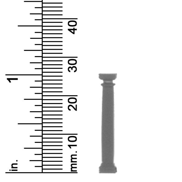 1&quot; High 1/2 Round Column
