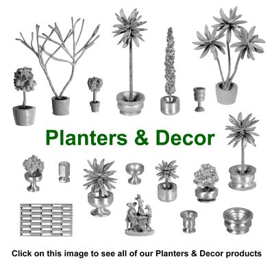 Planters &amp; Decor Scale Model Parts