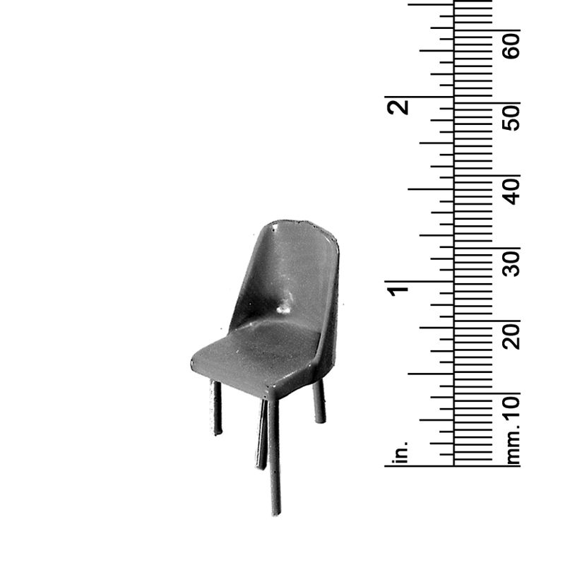 3/8&quot; SCALE CHAIR, SHAPED, ROUNDED BACK