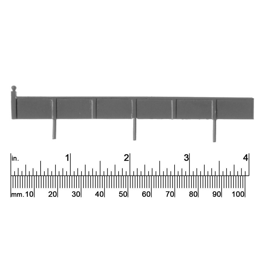 4&quot; Long x 3/8&quot; High Wall - Estate Style