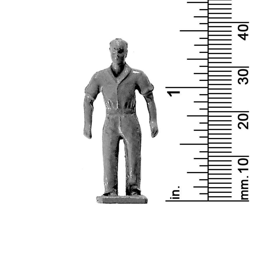 1/4&quot; SCALE MALE WORKER, PED.