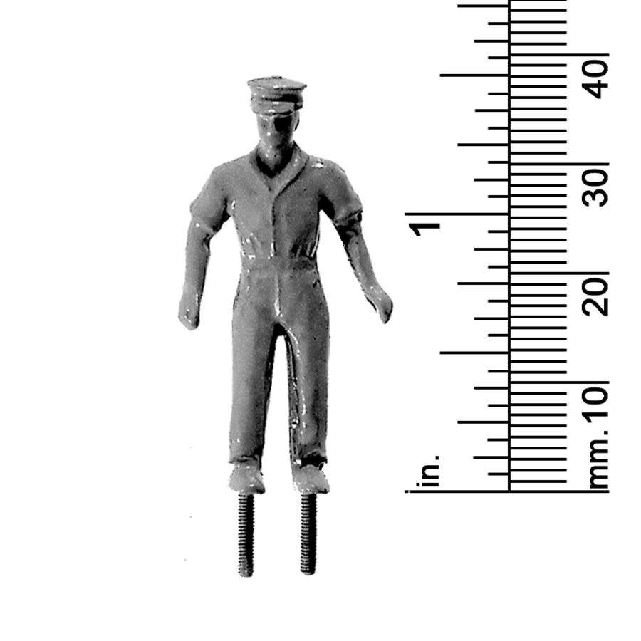 1/4&quot; SCALE MALE WORKER, CAP, STANDING