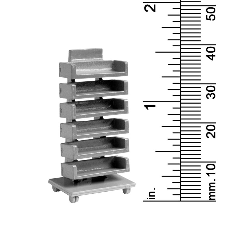 1/4&quot; SCALE ROLLING STORAGE SHELVES