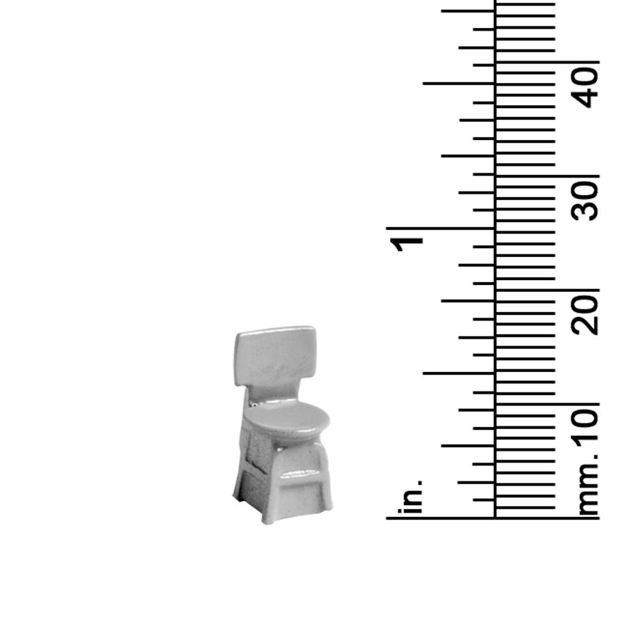 1/4&quot; SCALE STOOL WITH BACK